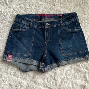 Blue Jean shorts with adjustable waist. Size 16 1/2 plus never worn